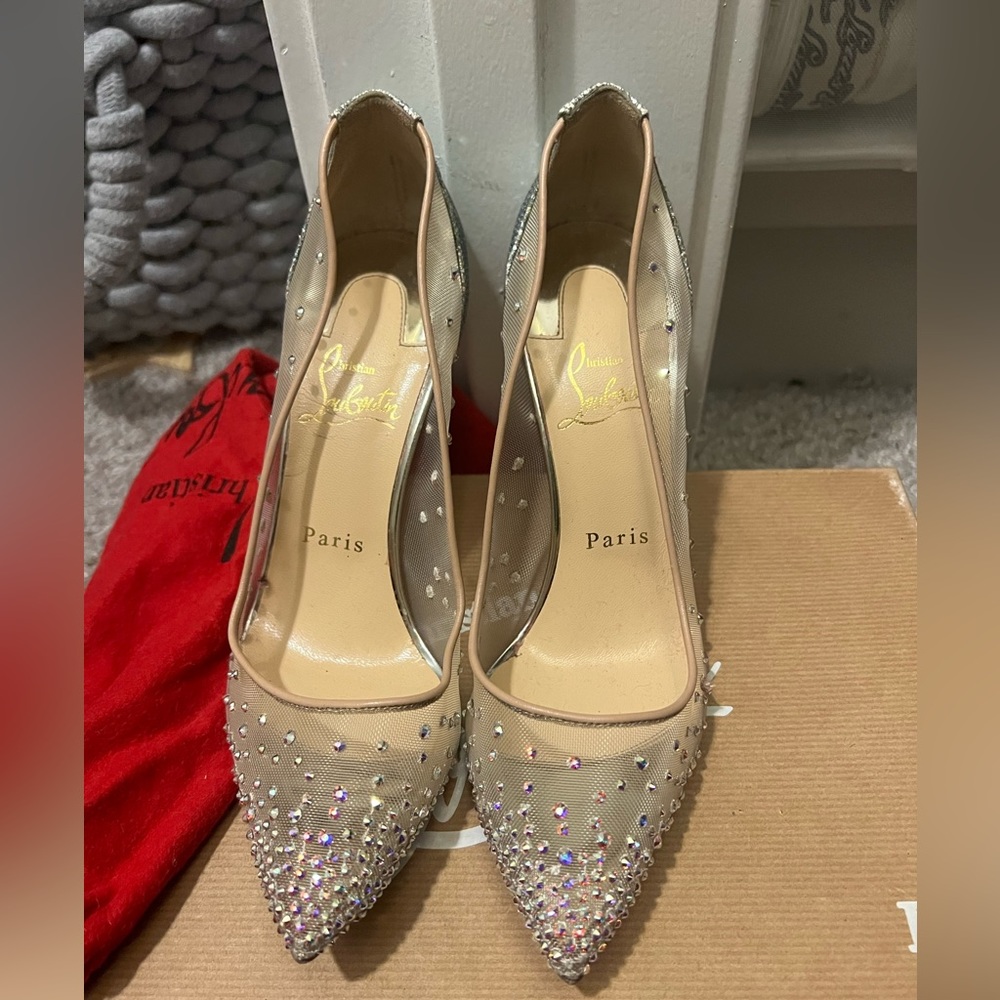Christian louboutin strass heels 36.5